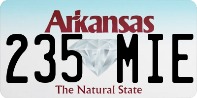 AR license plate 235MIE