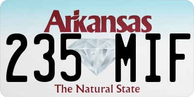 AR license plate 235MIF