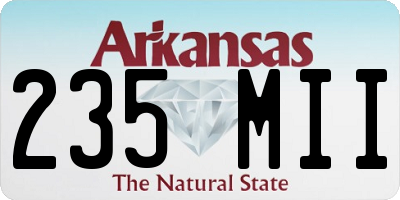 AR license plate 235MII
