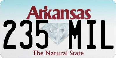 AR license plate 235MIL