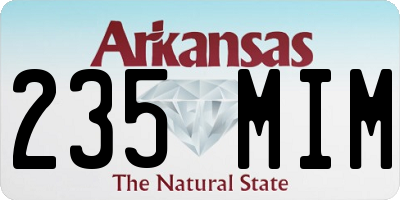 AR license plate 235MIM