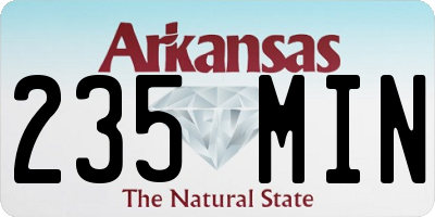 AR license plate 235MIN