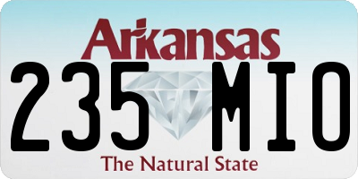 AR license plate 235MIO
