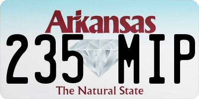 AR license plate 235MIP