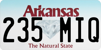 AR license plate 235MIQ