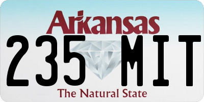 AR license plate 235MIT
