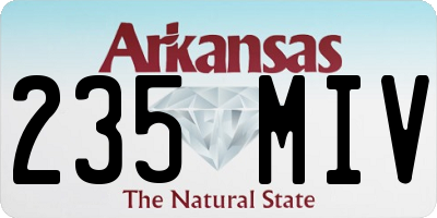 AR license plate 235MIV