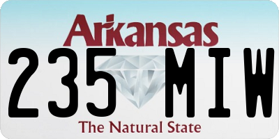 AR license plate 235MIW