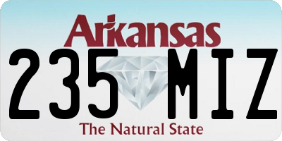 AR license plate 235MIZ