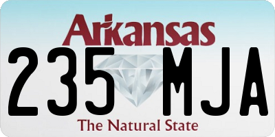 AR license plate 235MJA