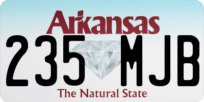 AR license plate 235MJB