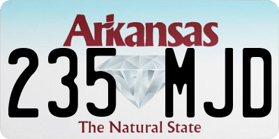 AR license plate 235MJD
