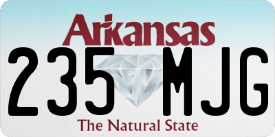 AR license plate 235MJG