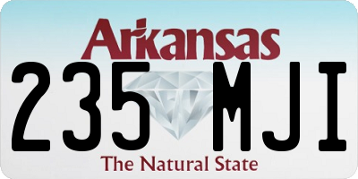 AR license plate 235MJI
