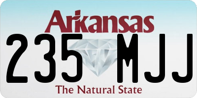 AR license plate 235MJJ
