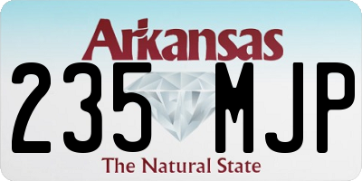 AR license plate 235MJP