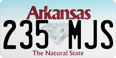 AR license plate 235MJS
