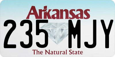 AR license plate 235MJY