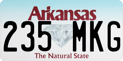 AR license plate 235MKG