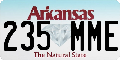 AR license plate 235MME
