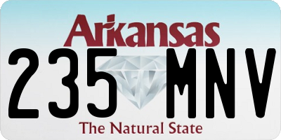 AR license plate 235MNV