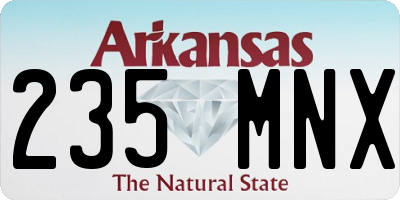 AR license plate 235MNX