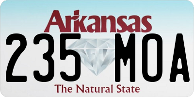 AR license plate 235MOA
