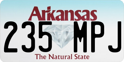 AR license plate 235MPJ