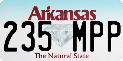 AR license plate 235MPP
