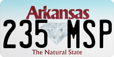AR license plate 235MSP