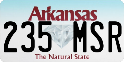 AR license plate 235MSR