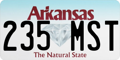 AR license plate 235MST