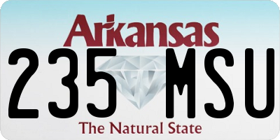 AR license plate 235MSU