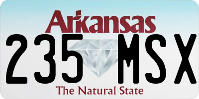 AR license plate 235MSX