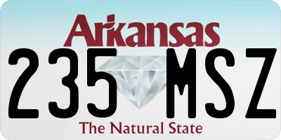 AR license plate 235MSZ