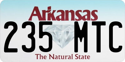 AR license plate 235MTC