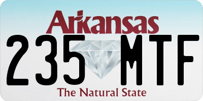 AR license plate 235MTF