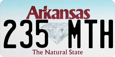 AR license plate 235MTH