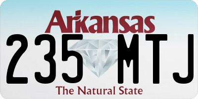 AR license plate 235MTJ