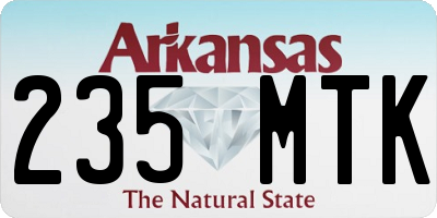 AR license plate 235MTK