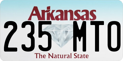 AR license plate 235MTO