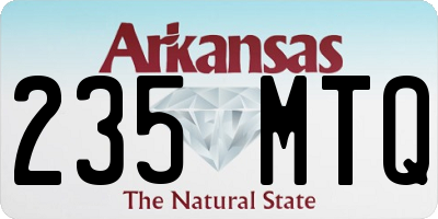 AR license plate 235MTQ