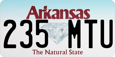 AR license plate 235MTU