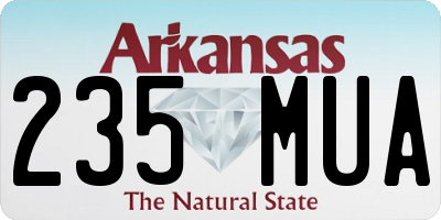AR license plate 235MUA