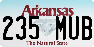 AR license plate 235MUB