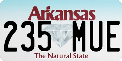 AR license plate 235MUE