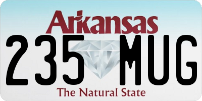 AR license plate 235MUG
