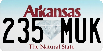AR license plate 235MUK
