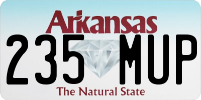 AR license plate 235MUP