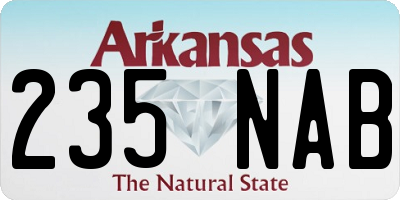 AR license plate 235NAB